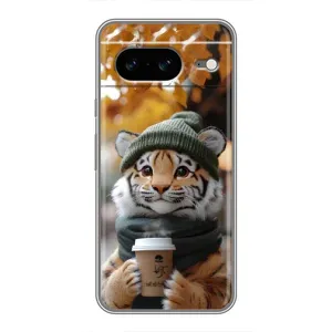 Друкований чохол 'Звірята з кавою' для Google Pixel 8 (Тигр з кавою)