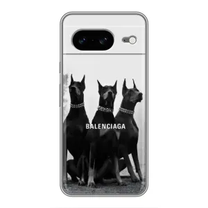 Чехол с рисунком «Три добермана» для Google Pixel 8