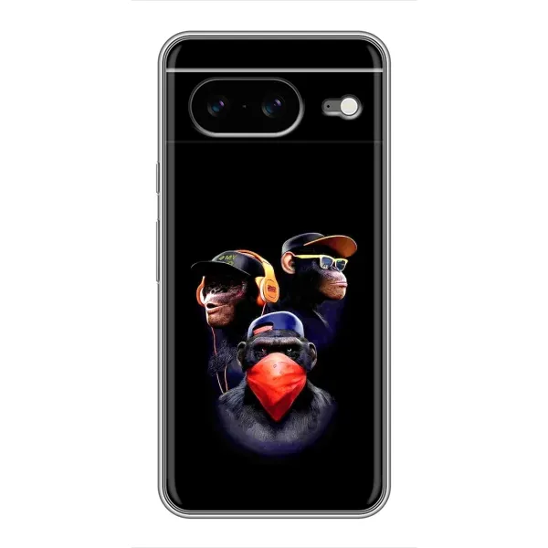 Чехол с рисунком «Три обезьяны» для Google Pixel 8