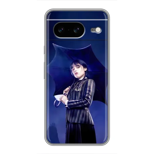 Чехол с рисунком «Уэнсдей с зонтом» для Google Pixel 8 Чехол с рисунком «Уэнсдей с зонтом» для Google Pixel 8