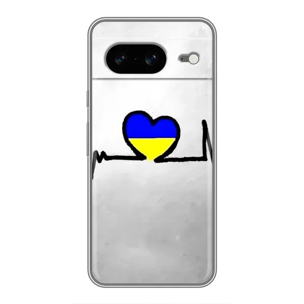 Чехол с рисунком «Украинская кардиограмма» для Google Pixel 8 Чехол с рисунком «Украинская кардиограмма» для Google Pixel 8