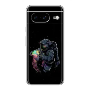 Силіконовый Чохол з принтом "Космонавти" на Google Pixel 8 (В руках земля)