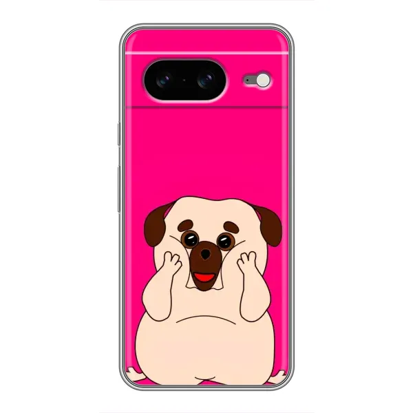 Чехол с рисунком «Веселый Мопсик» для Google Pixel 8 Чехол с рисунком «Веселый Мопсик» для Google Pixel 8