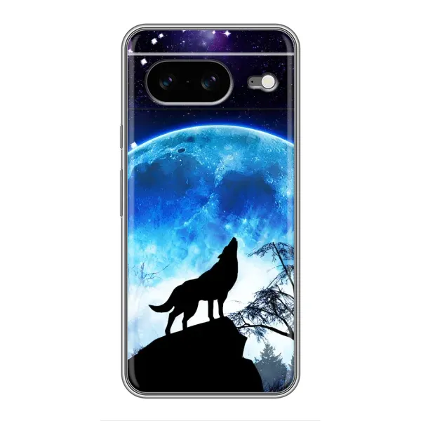 Чехол с рисунком «Воет на луну» для Google Pixel 8