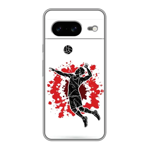 Чехол с рисунком «Волейболист» для Google Pixel 8