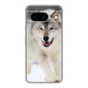 Чехол с Волком на Google Pixel 8 (Волк на снегу)