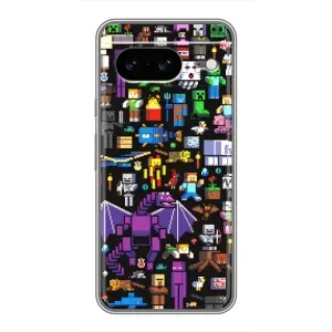 Чехол майнкрафт для Google Pixel 8 (Все персонажи)