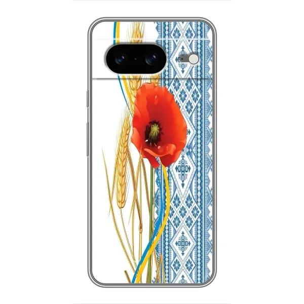 Чехол с рисунком «Вышиванка с цветком» для Google Pixel 8