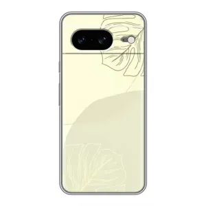 Чехол цветочный дизайн для Google Pixel 8 (Зелёный фон)