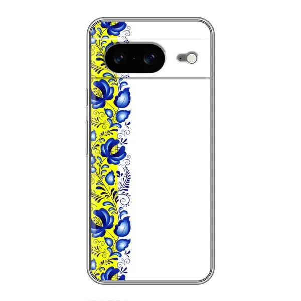 Чехол с рисунком «Желто-синяя вышиванка» для Google Pixel 8