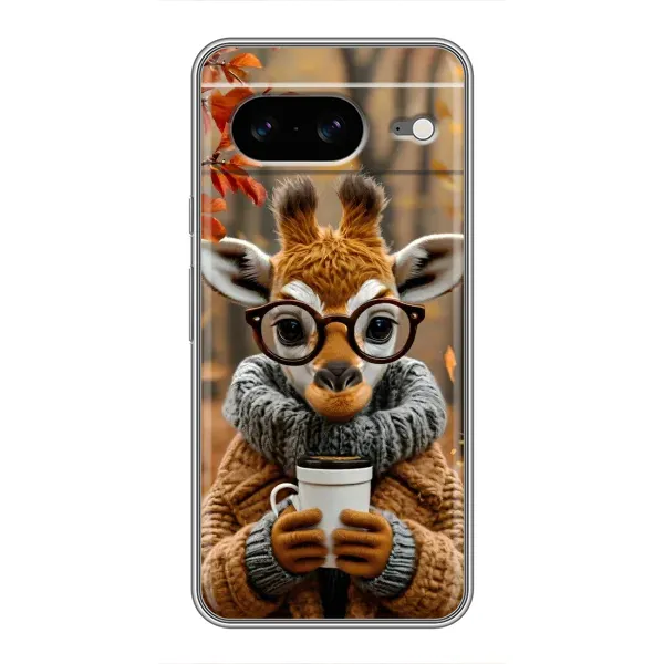 Чехол с рисунком «Жираф с кофе» для Google Pixel 8 Чехол с рисунком «Жираф с кофе» для Google Pixel 8