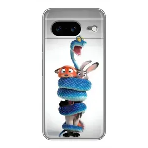 Силиконовый чехол с принтом Зоотрополіс для Google Pixel 8 (Змея Зоо)