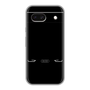 Силиконовый бампер с картинкой машины на Google Pixel 8A (Силует Audi)