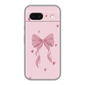 Чехол банты для Google Pixel 8A (Бант на розовом)