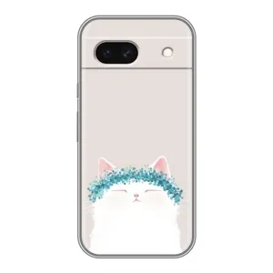 Чехол на тематику: Коты для Google Pixel 8A (Белый котик)