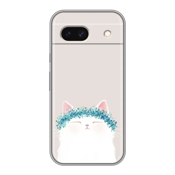 Чехол с рисунком «Белый котик» для Google Pixel 8A Чехол с рисунком «Белый котик» для Google Pixel 8A