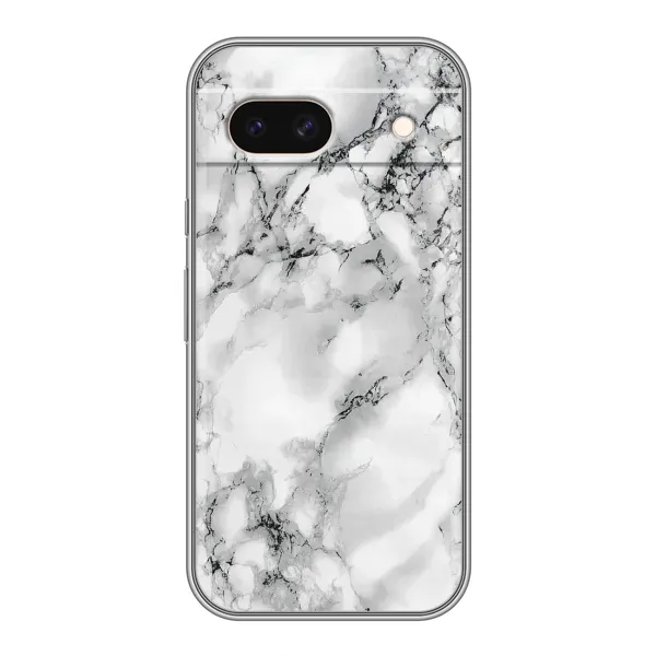 Чехол с рисунком «Белый мрамор» для Google Pixel 8A