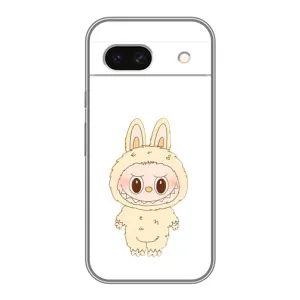 Чехол с принтом Лабубу для Google Pixel 8A (Бежевый Лабубу)
