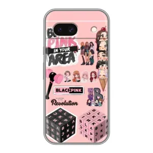 Чехлы с картинкой для Google Pixel 8A (BLACK PINK коллаж)
