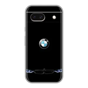 Силиконовый бампер с картинкой машины на Google Pixel 8A (Черный BMW)