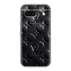 Текстурный Чехол Louis Vuitton для Гугл Пиксель 8А (Черный ЛВ)