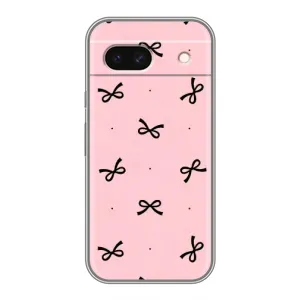 Чехол банты для Google Pixel 8A (Черные бантики)