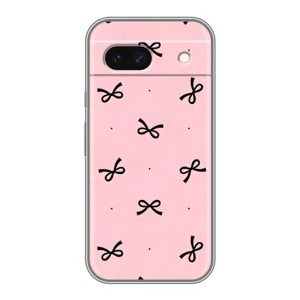 Чехол с рисунком «Черные бантики» для Google Pixel 8A