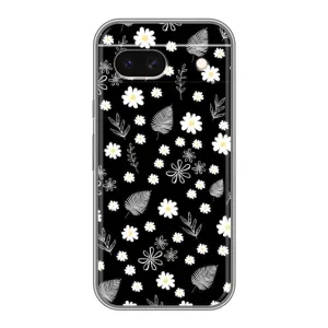 Чохли з тематикою "КВІТИ" на Google Pixel 8A (цвітіння на чорному)