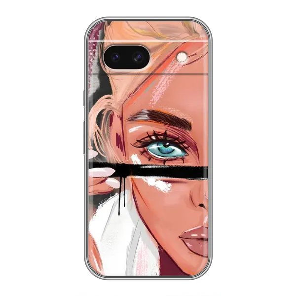 Чехол с рисунком «Девушка и ресницы» для Google Pixel 8A