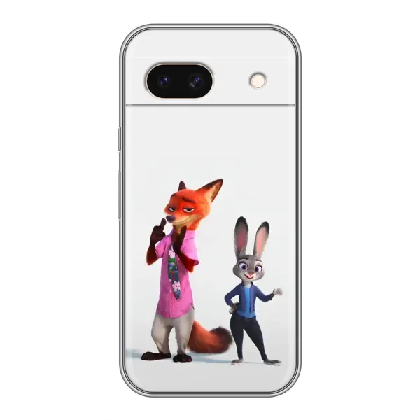 Чехол с рисунком «Джуди и Ник» для Google Pixel 8A Чехол с рисунком «Джуди и Ник» для Google Pixel 8A