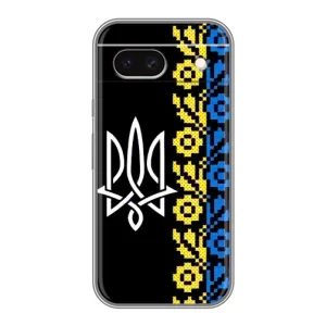 Силиконовый Чехол на Google Pixel 8A (Герб и вышыванка)