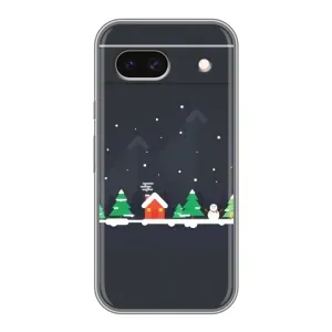 Силиконовый бампер на рождество для Google Pixel 8A (Город зимний)