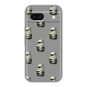 Бампер с принтом Мемы для Google Pixel 8A (Каменное лицо)