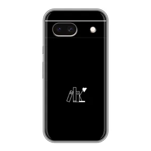 Чехол с картинками на черном фоне для Google Pixel 8A (Книжки)