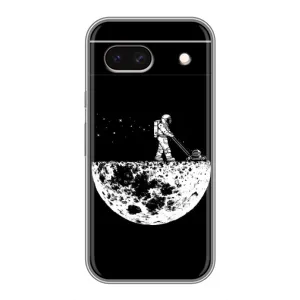 Силиконовый Чехол с принтом "Космонавты" на Google Pixel 8A (Космонавт)