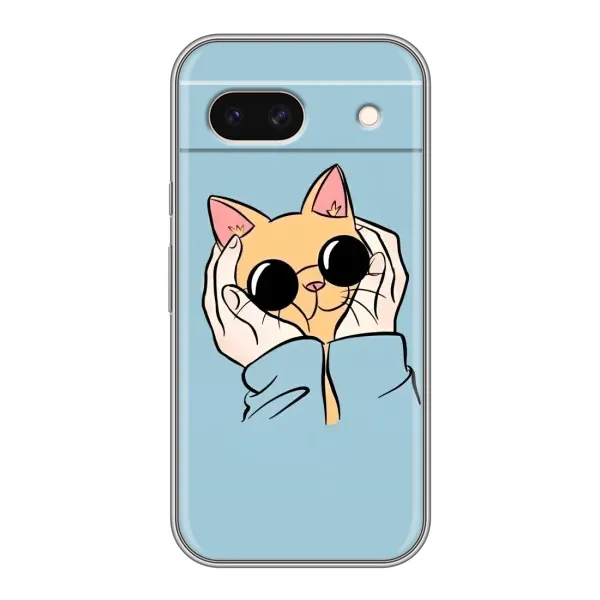 Чехол с рисунком «КОТИК в очках» для Google Pixel 8A Чехол с рисунком «КОТИК в очках» для Google Pixel 8A