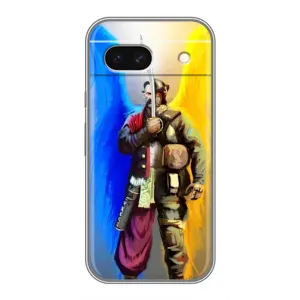 Чохол з картинкою (Патріотичний КОЗАК) на Google Pixel 8A (КОЗАК  з крилами)