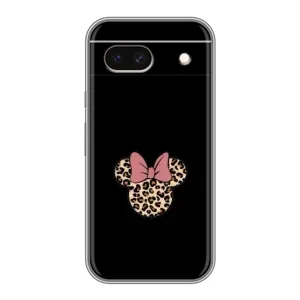 Чехол с леопардовым принтом на Google Pixel 8A (Леопардовая Минни)