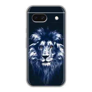 Чехол с картинкой на Google Pixel 8A (Лев - синий)
