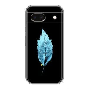 Чехол с картинками на черном фоне для Google Pixel 8A (Листочек)