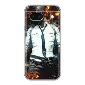 Силиконовый чехол с картинкой "Герой Pubg" на Google Pixel 8A (Man Пубг)
