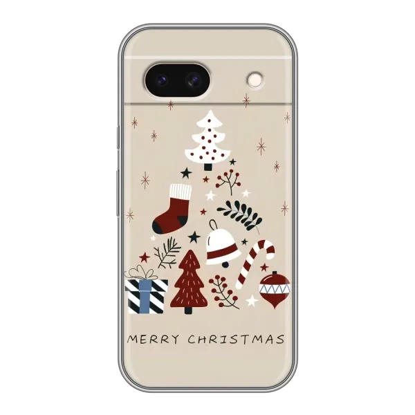 Чехол с рисунком «Merry Christmas» для Google Pixel 8A