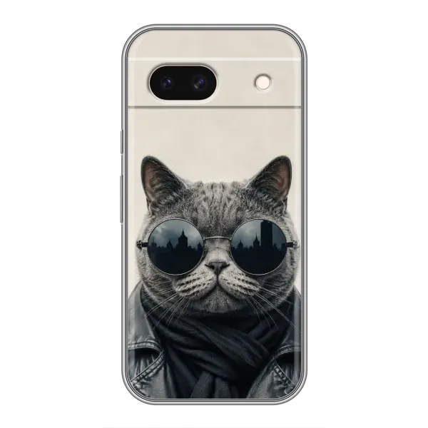 Чехол с рисунком «Модный кот» для Google Pixel 8A Чехол с рисунком «Модный кот» для Google Pixel 8A