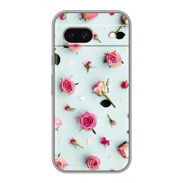 Чехол с рисунком «Разные цветы» для Google Pixel 8A