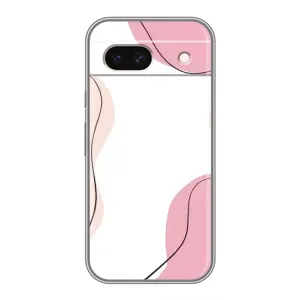Чохол квітковий дизайн для Google Pixel 8A (Рожевий фон)