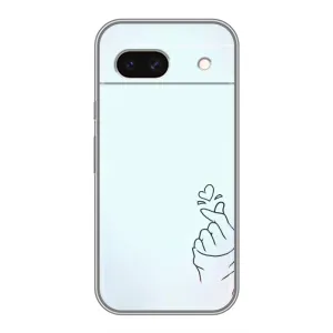 Чохол (Знак сердечка) для Google Pixel 8A (Сердечко на блакитному)
