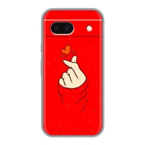 Чохол (Знак сердечка) для Google Pixel 8A (Сердечко на червоному)