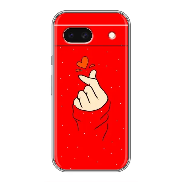 Чохол з малюнком «Сердечко на червоному» для Google Pixel 8A Чохол з малюнком «Сердечко на червоному» для Google Pixel 8A