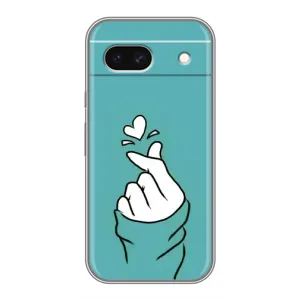 Чохол (Знак сердечка) для Google Pixel 8A (Сердечко на бірюзовому)