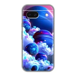 Чехлы КОСМОС для Google Pixel 8A (Синие планеты)